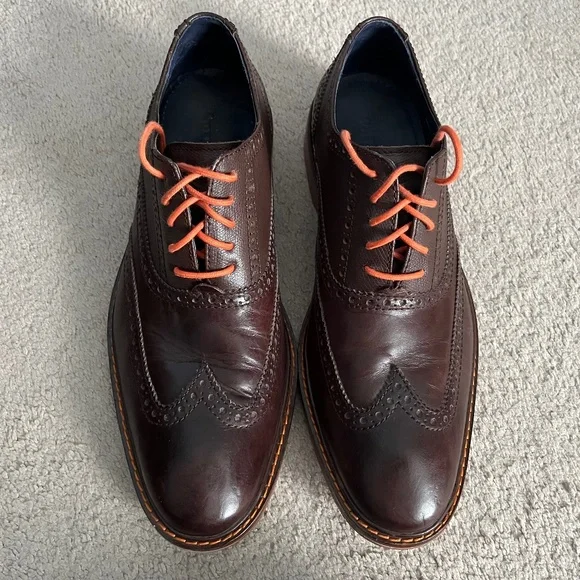 Cole Haan | Shoes | Cole Haan Brown Oxfords With Orange  display picture 1